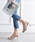 Cone Heel Colorful Jewel Sandals